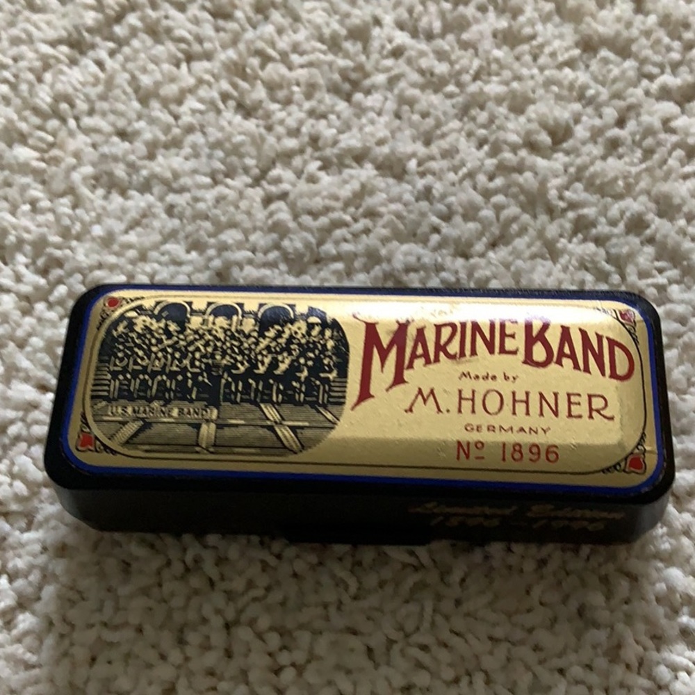 Rare Find! Brand New in Box Limited Edition M. Hohner Marine Band Gold Harmonica